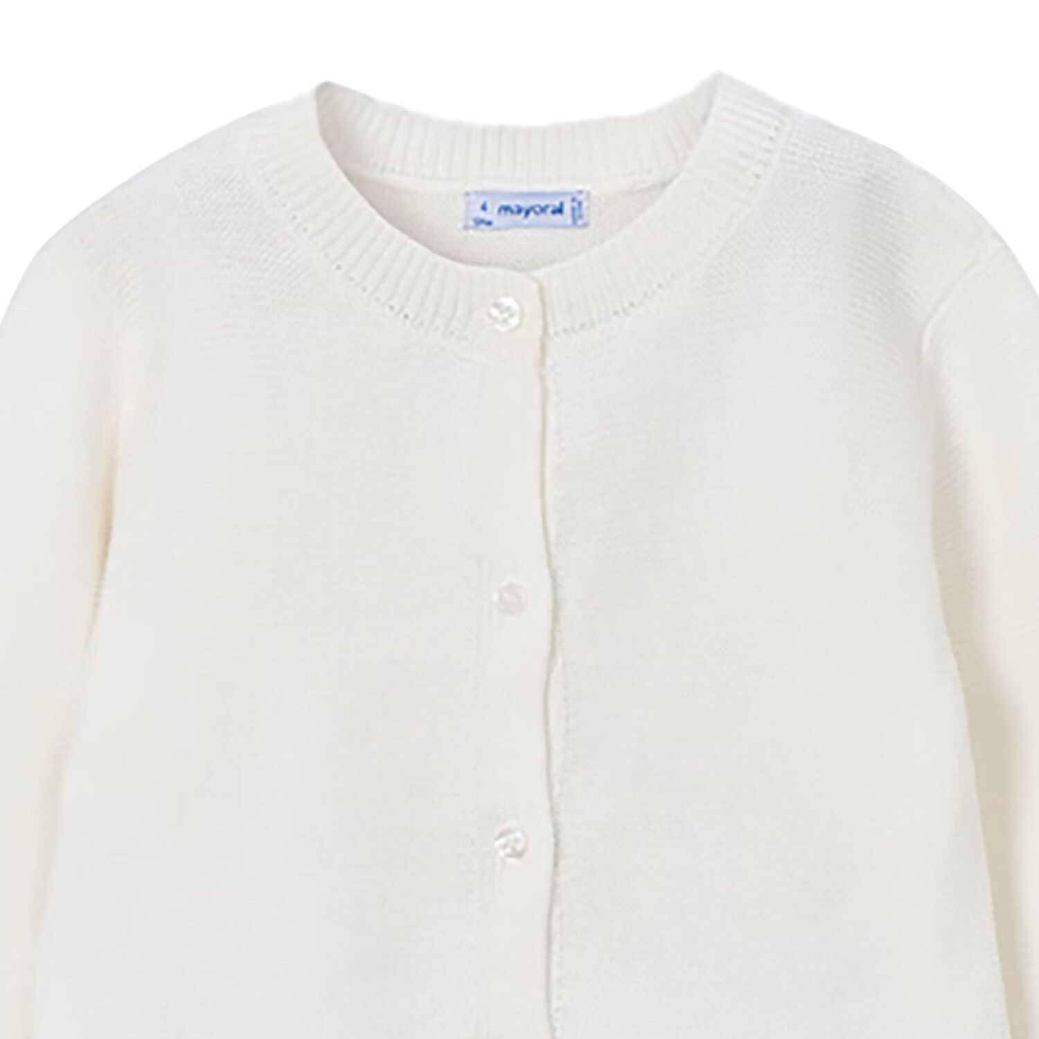 Girls Ivory Knitted Cardigan, 5, hi-res