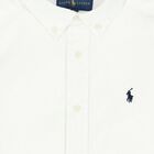Boys White Slim Fit Logo Shirt, 1, hi-res