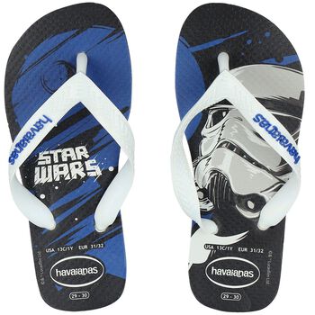Blue Boys Star Wars Logo Flip Flops