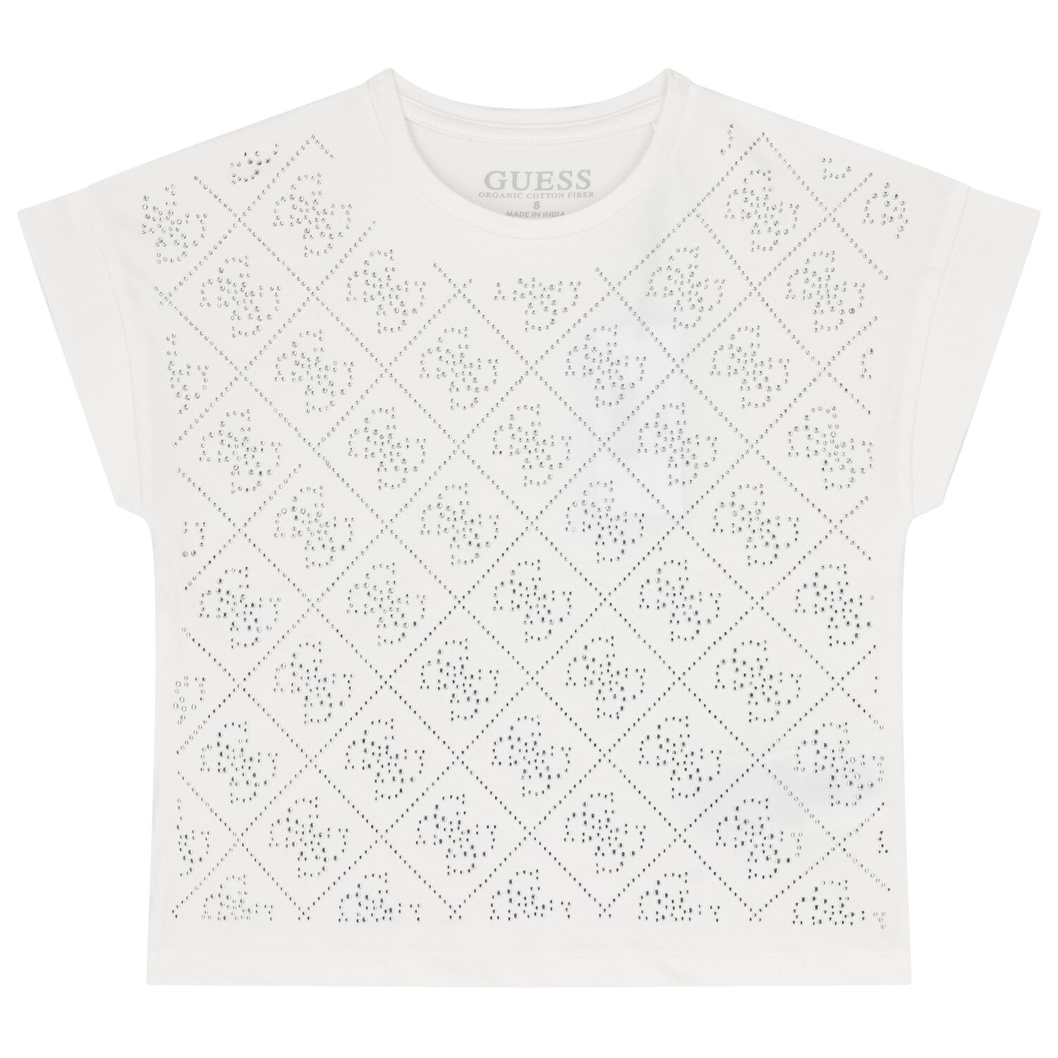 Girls White Logo T-Shirt, 1, hi-res