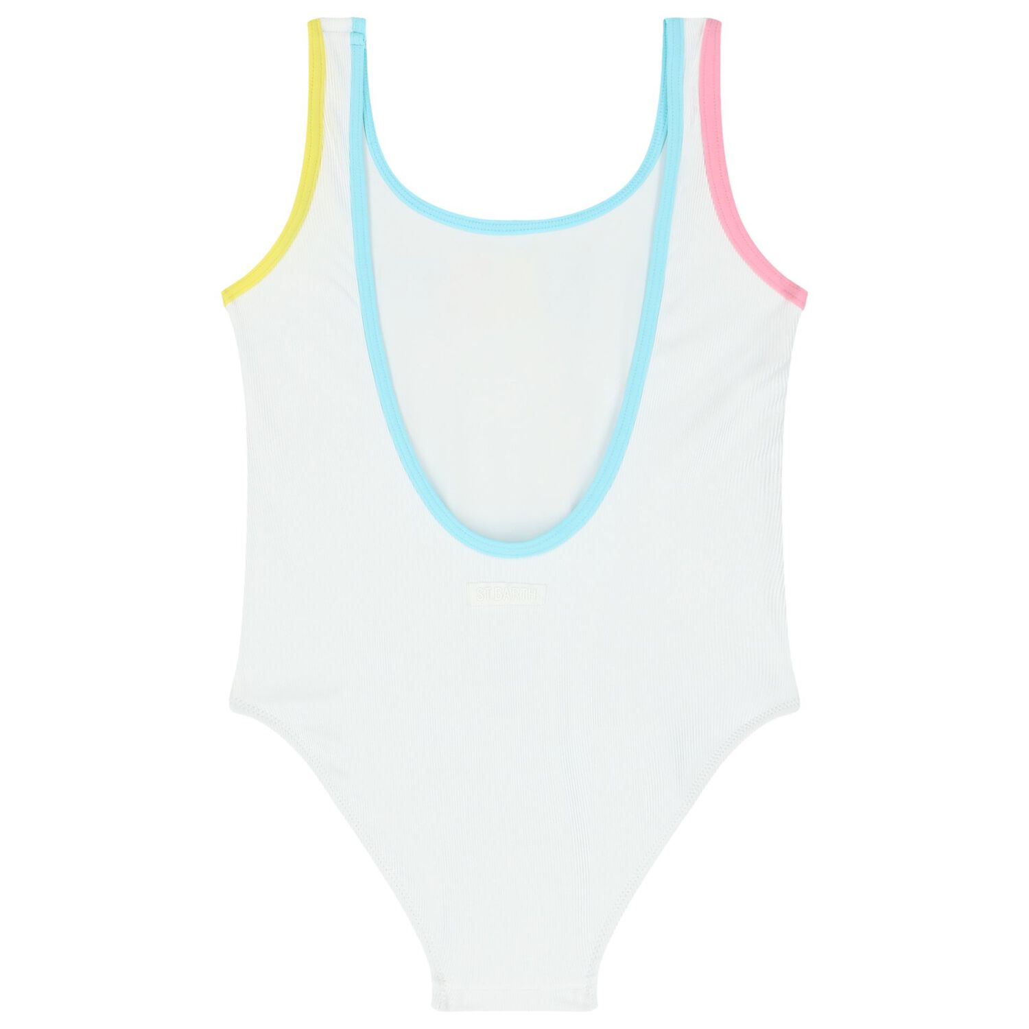 Girls White Logo Swimsuit, 1, hi-res image number null