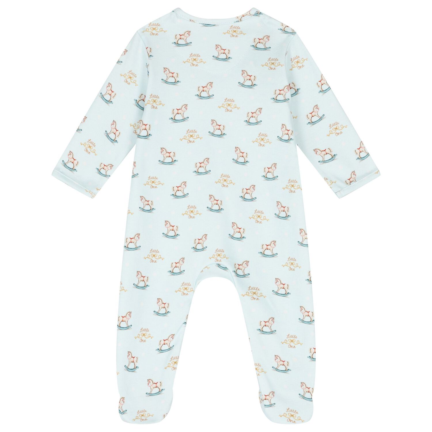 Blue Rocking Horse Babygrow, 1, hi-res