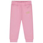 Younger Girls Pink Logo Tracksuit, 2, hi-res