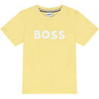 Younger Boys Yellow Logo T-Shirt, 5, hi-res