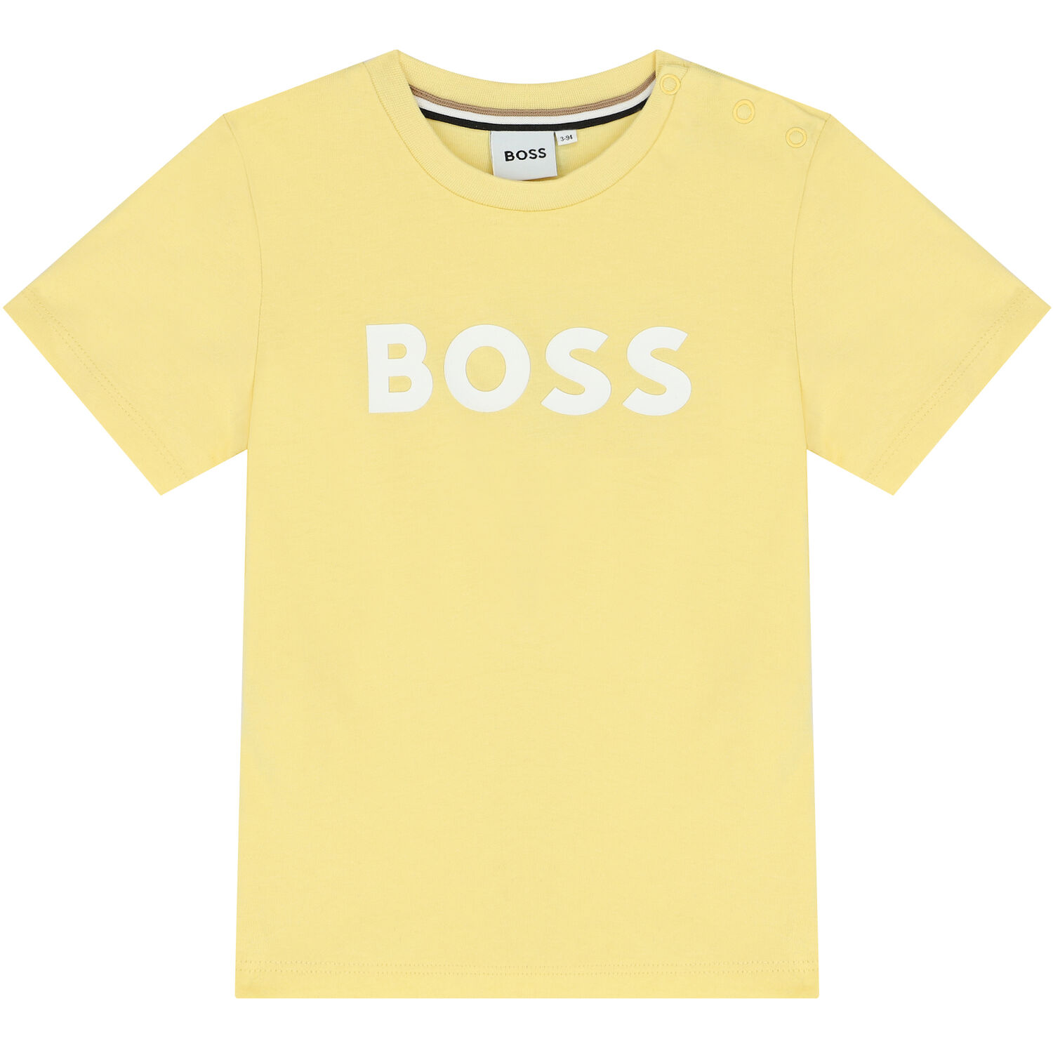 Younger Boys Yellow Logo T-Shirt, 5, hi-res