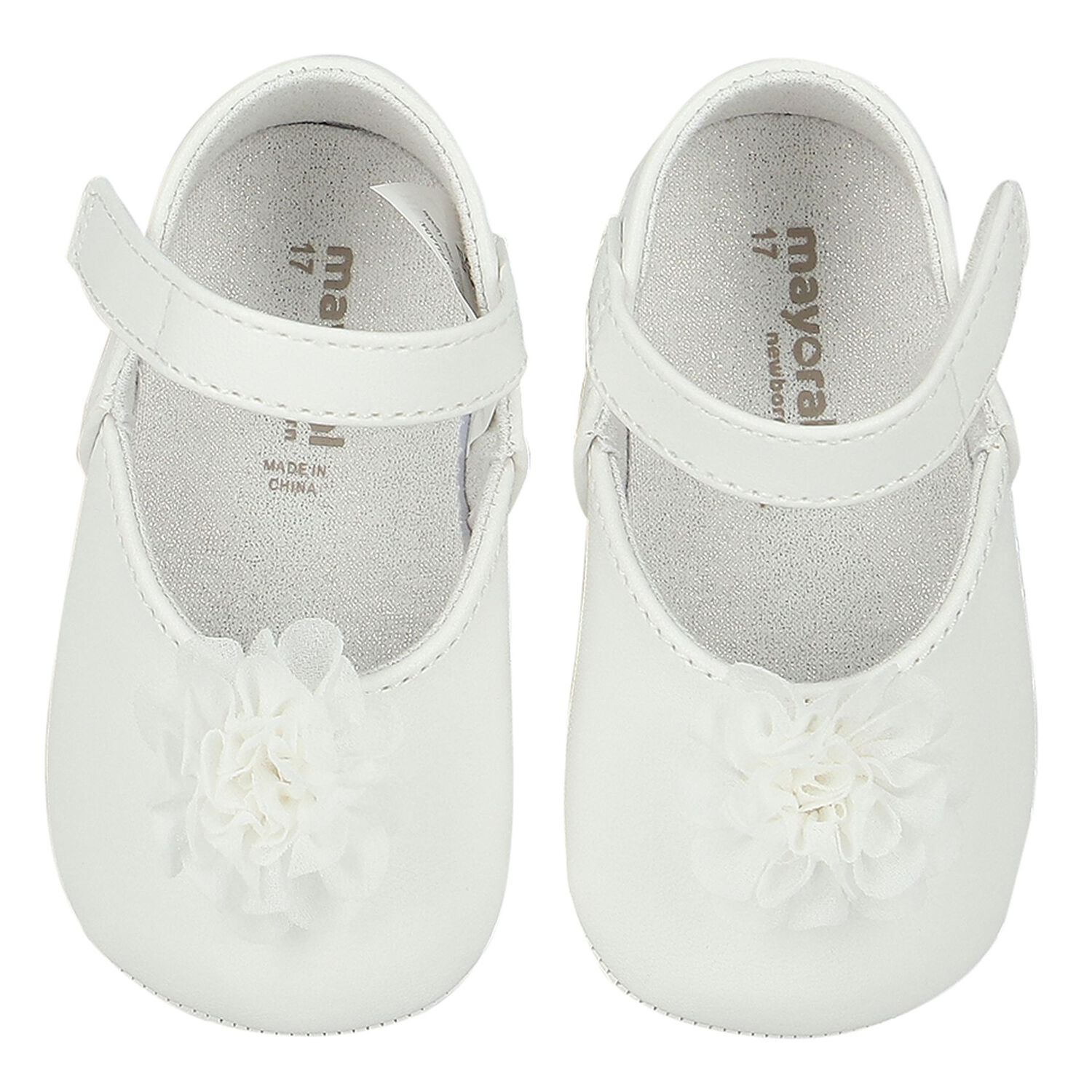 Baby Girls White Pre Walker Shoes, 1, hi-res image number null