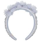 Girls Blue Diamante Headband, 1, hi-res