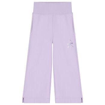 Girls Purple Logo Trousers