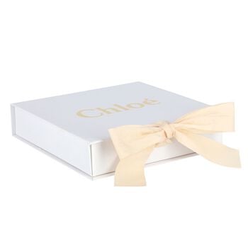 Baby Girls Pink & White Logo Babygrow Gift Set