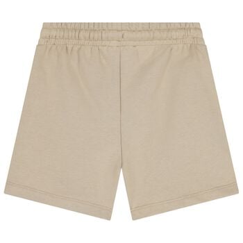 Beige Logo Shorts