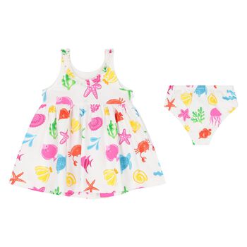 Younger Girls White Dress Set