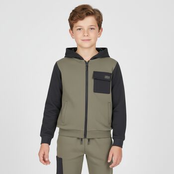 Boys Green & Grey Tracksuit Set ( 3 Piece )