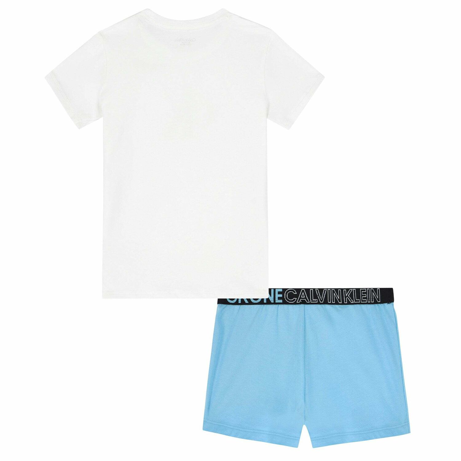 Girls White & Blue Logo Pyjamas, 1, hi-res image number null