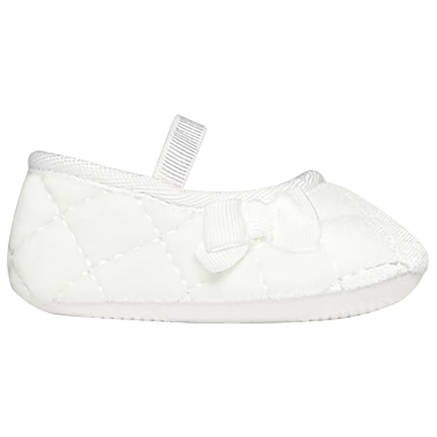 Baby Girls White Velvet Pre Walker Shoes, 1, hi-res image number null