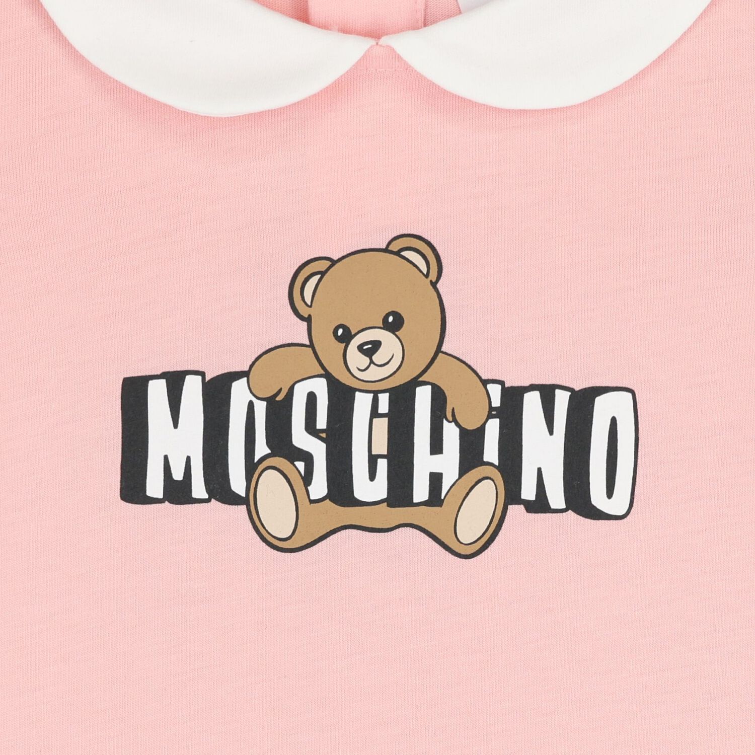 Baby Girls Pink Teddy Bear Logo Romper, 4, hi-res