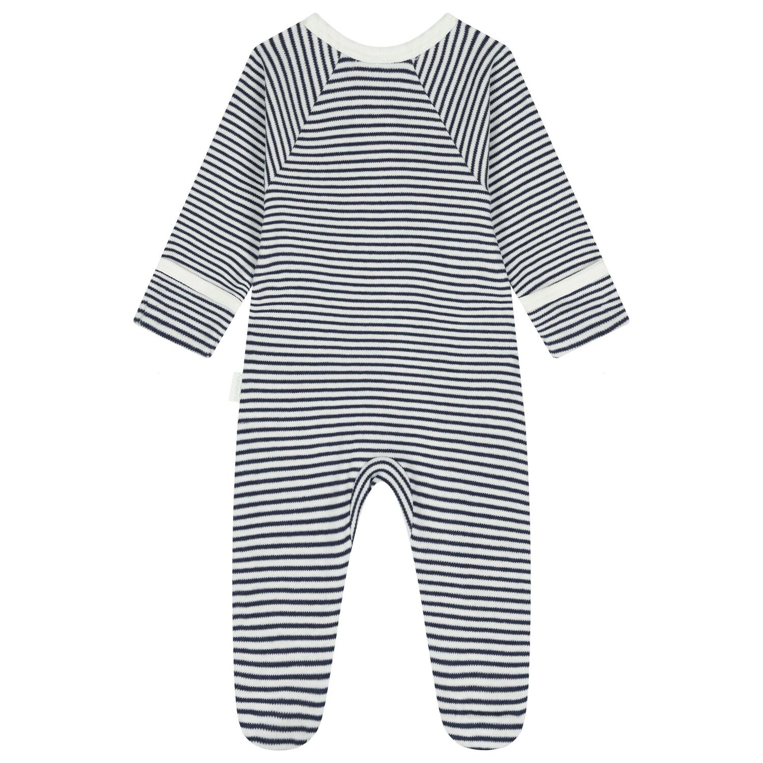 Baby Boys White & Blue Babygrows ( 4 Pack ), 5, hi-res