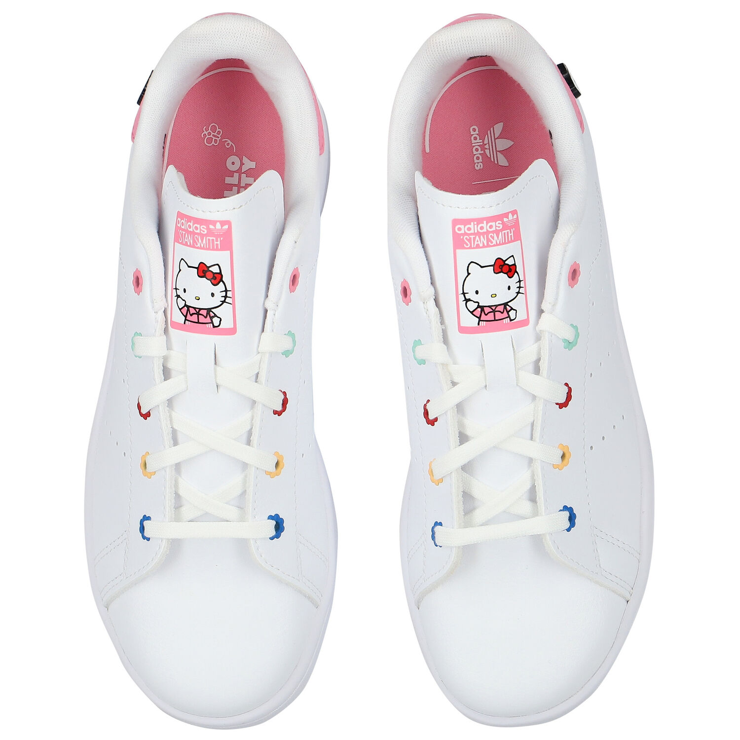 White & Pink Hello Kitty Stan Smith Trainers, 1, hi-res