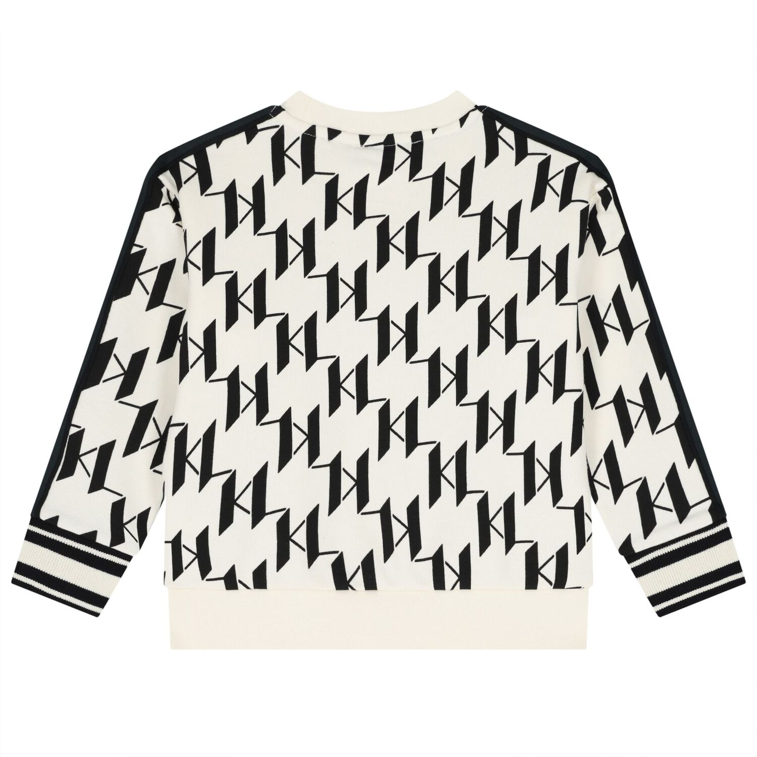 Boys White & Black Logo Sweatshirt, 1, hi-res