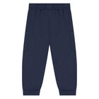Baby Boys Ivory & Navy Blue Teddy Bear 3 Piece Tracksuit, 1, hi-res