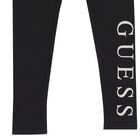Girls Black Logo Leggings, 1, hi-res