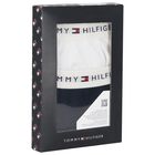 Boys White & Navy Boxer Shorts, 2, hi-res