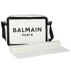 White & Black Logo Baby Changing Bag, 1, hi-res