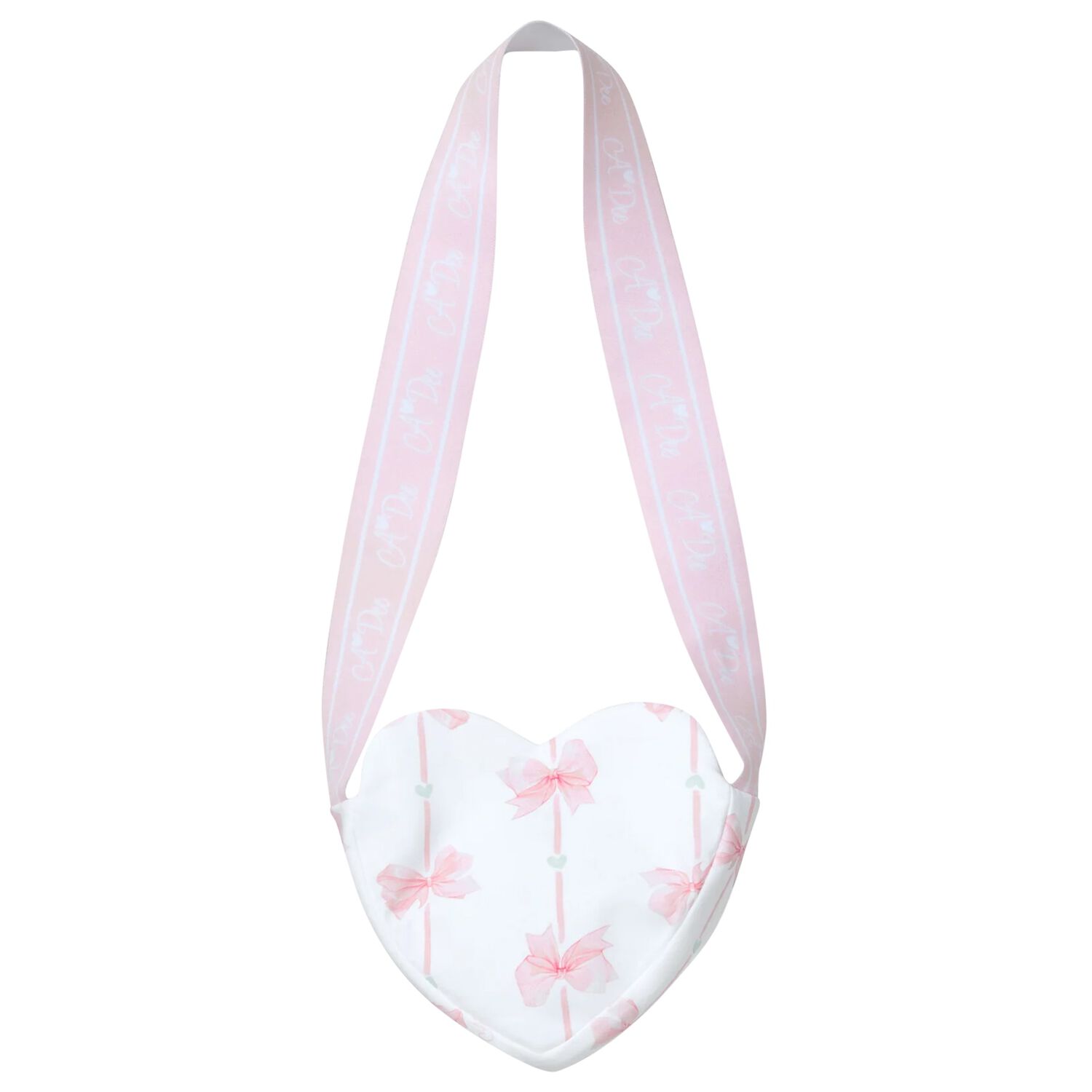 Girls White & Pink Heart Shoulder Bag, 1, hi-res