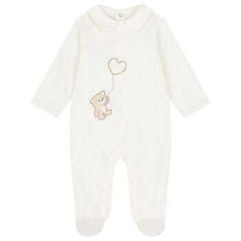 White Teddy Bear Babygrow