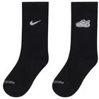 Boys Black & White Logo Socks, 1, hi-res