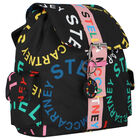 Girls Black Logo Backpack, 1, hi-res