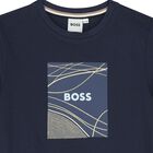 Boys Navy Blue Logo T-Shirt, 1, hi-res