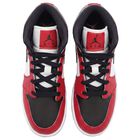 Red & White Air Jordan 1 Mid Trainers, 2, hi-res