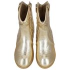 Girls Metallic Gold Boots, 1, hi-res