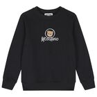 Black Teddy Bear Logo Sweatshirt, 5, hi-res
