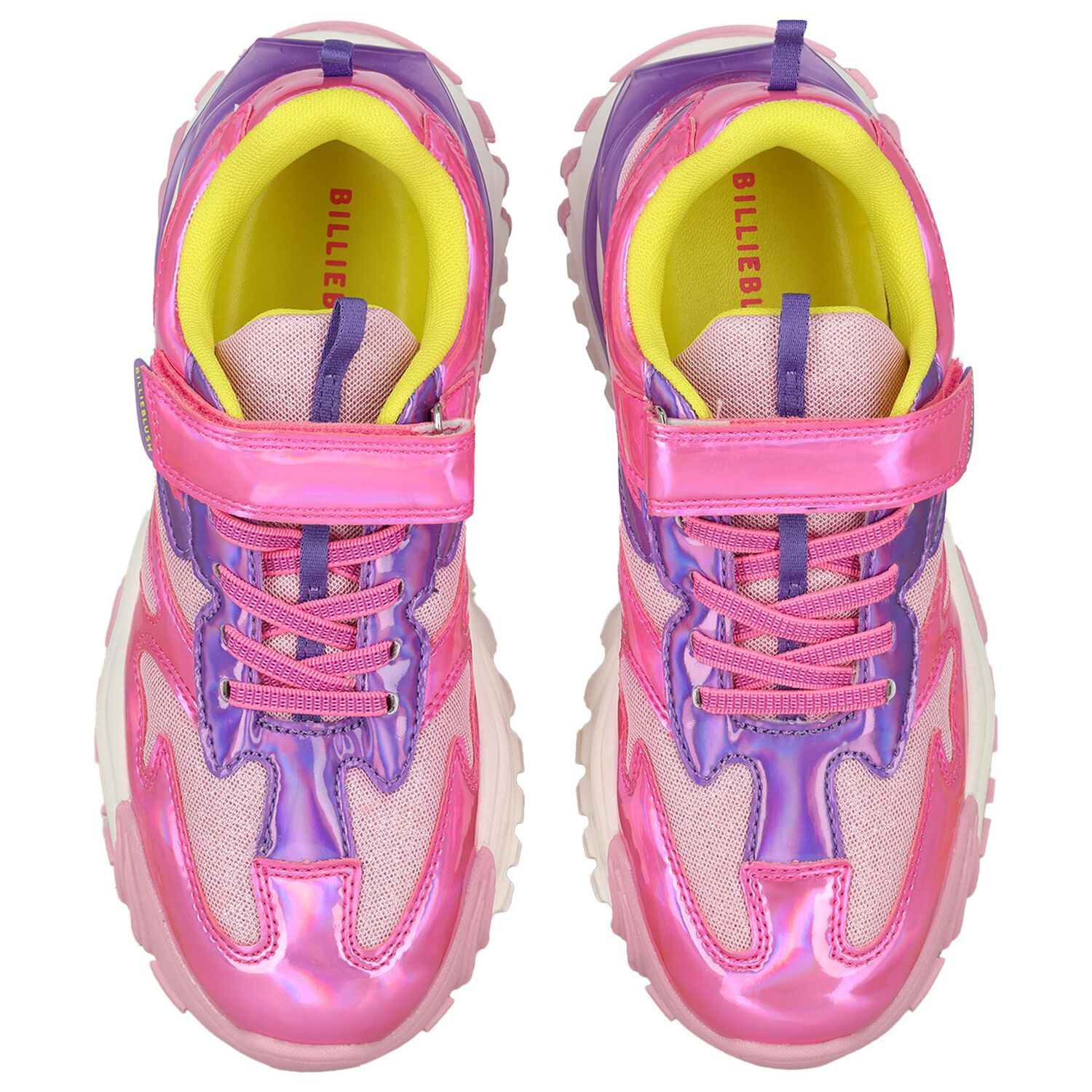 Girls Iridescent Pink Trainers, 1, hi-res