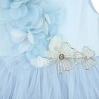 Girls Blue Tulle Flower Dress, 1, hi-res