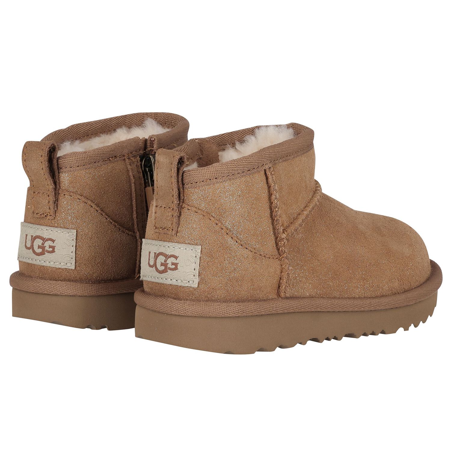 Younger Girls Chestnut Brown Classic Ultra Mini Suede Boots, 1, hi-res