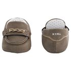 Baby Boys Beige Leather Pre Walker Moccasins, 2, hi-res