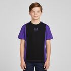 Boys Black & Purple Cotton Logo T-Shirt, 2, hi-res