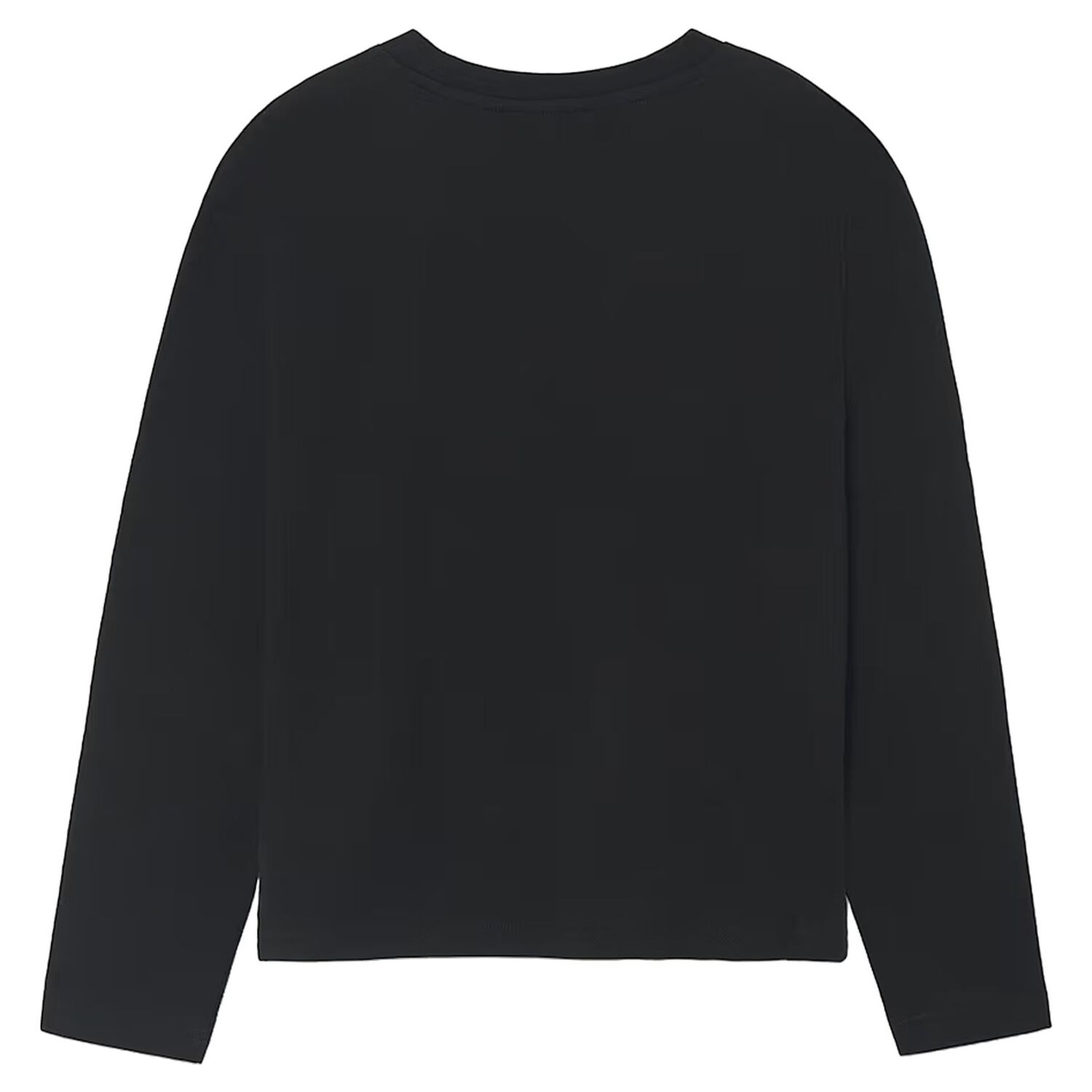 Boys Black Logo Long Sleeve Top, 1, hi-res