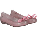 Girls Pink Bow Jelly Shoes, 1, hi-res