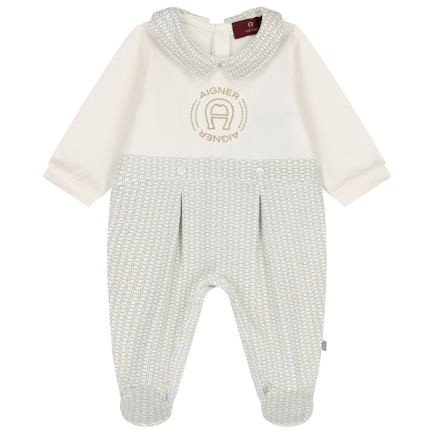 Baby Boys Blue & Ivory Babygrow, 2, hi-res