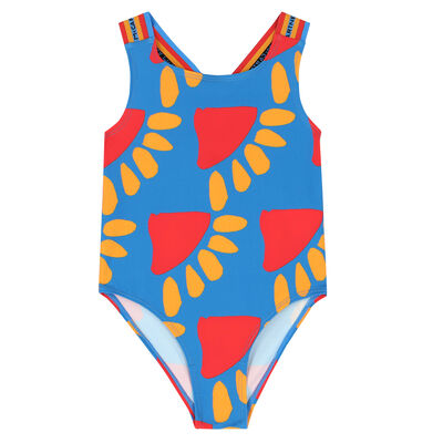 Girls Blue & Red Swimsuit