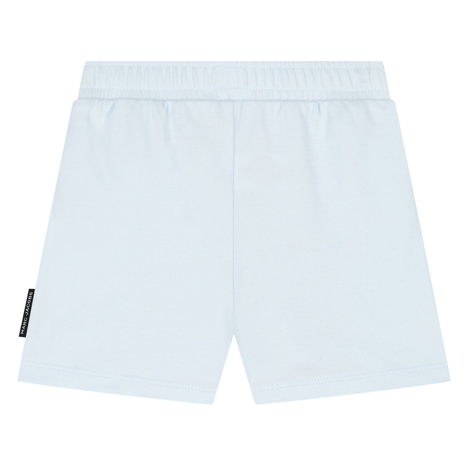 Younger Boys White & Blue Logo Shorts Set, 1, hi-res