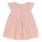 Younger Girls Pink Pleated Tulle Dress, 1, hi-res