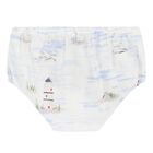 Baby Girls White & Blue Sailboat Dress Set, 1, hi-res