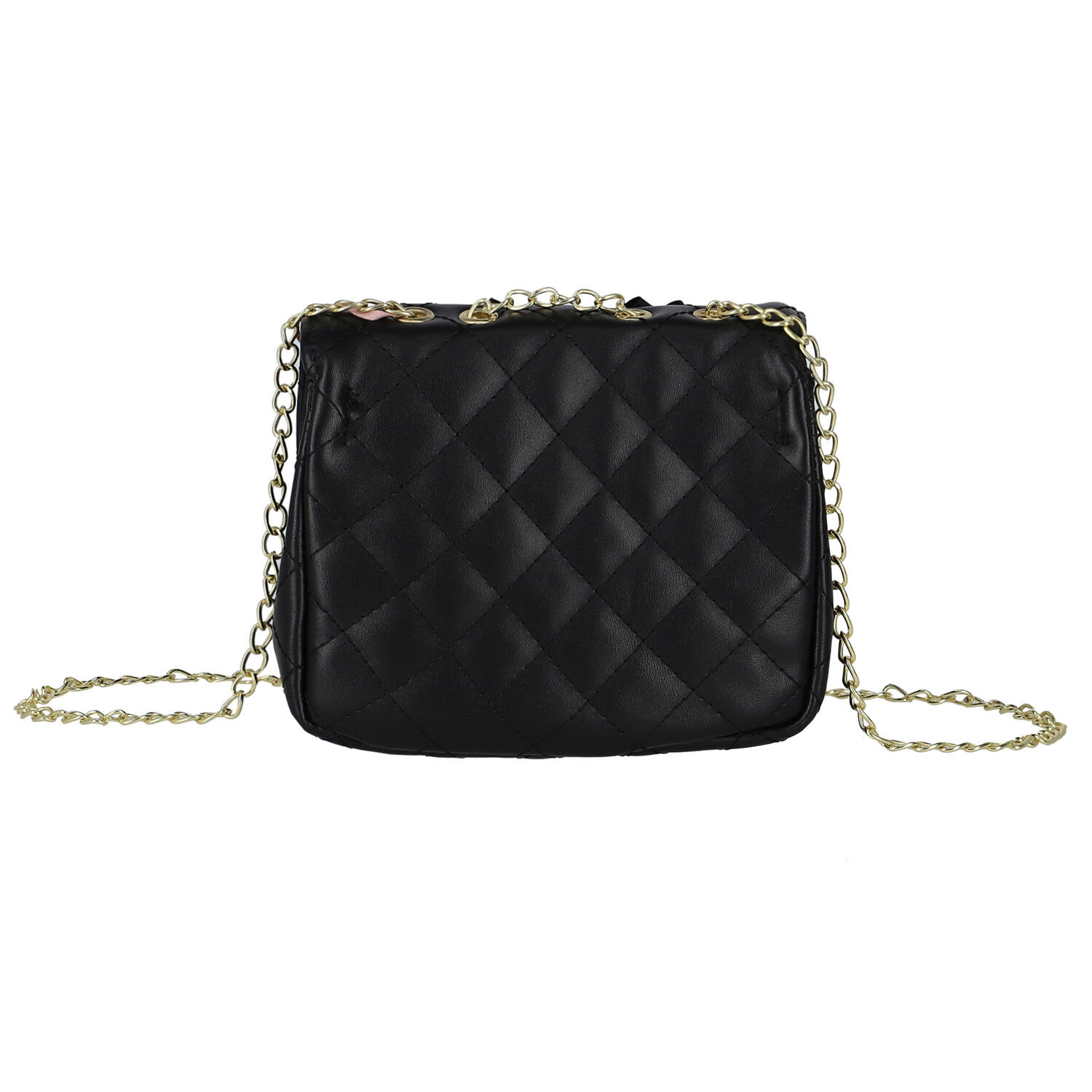 Girls Black Bow Handbag, 7, hi-res