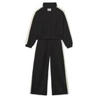 Girls Black & Ivory Tracksuit, 2, hi-res