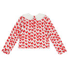 Girls Ivory & Red Tulle Skirt Set, 1, hi-res