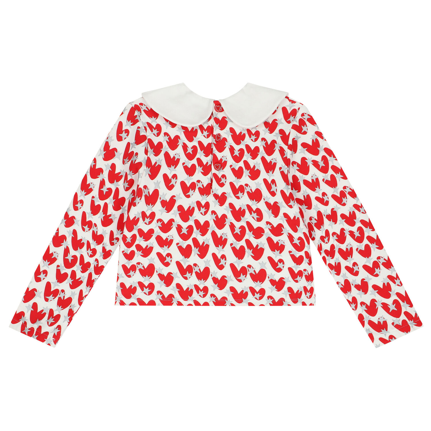 Girls Ivory & Red Tulle Skirt Set, 1, hi-res